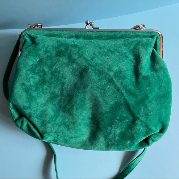 Cute turquoise felt purse - Picture 3 of 5